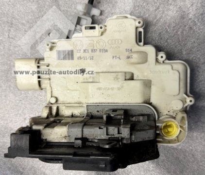 3C1837015A Zámek dveří vlevo vpředu vnitřní VW, Audi, Škoda, Seat