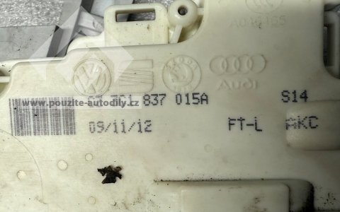 3C1837015A Zámek dveří vlevo vpředu vnitřní VW, Audi, Škoda, Seat