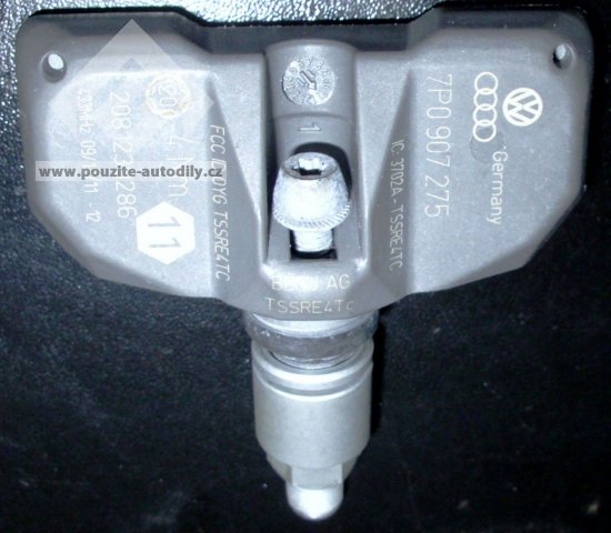 Snímač tlaku v pneu + ventil, originál VW Touareg 7P0907275