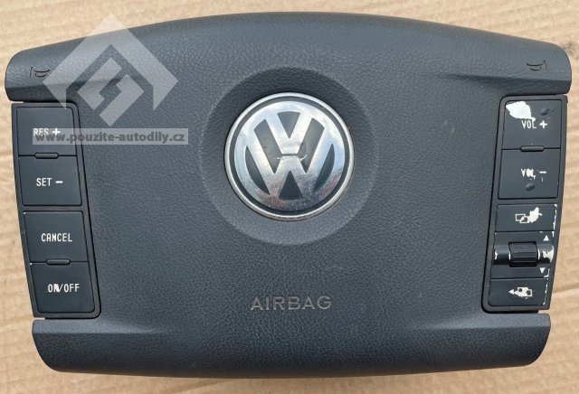 Airbag řidiče 7L6880201CA, multifunkční tlačítka + elektroinstalace 3D0971582T VW Touareg 7L