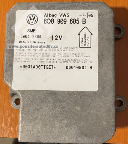 6Q0909605B / 5WK4 2869 Řídící jednotka airbagu VW, Škoda, Seat